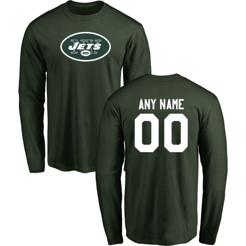 Men New York Jets Design-Your-Own Long Sleeve Custom NFL T-Shirt->->Sports Accessory